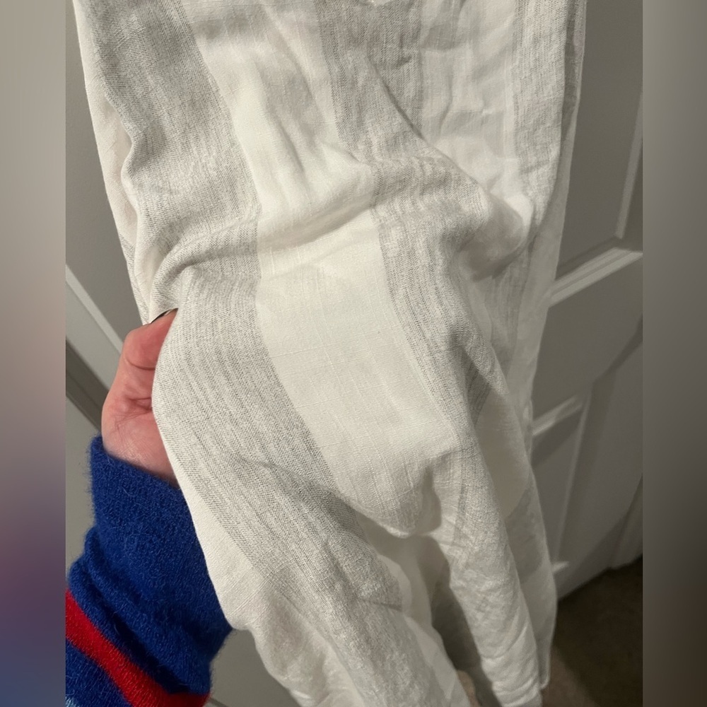 MOD Boutique Mini Dress/beach dress is white and grey stripe - Picture 2 of 4